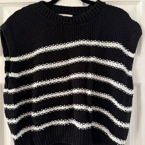 Striped Black and White Women's Sweater